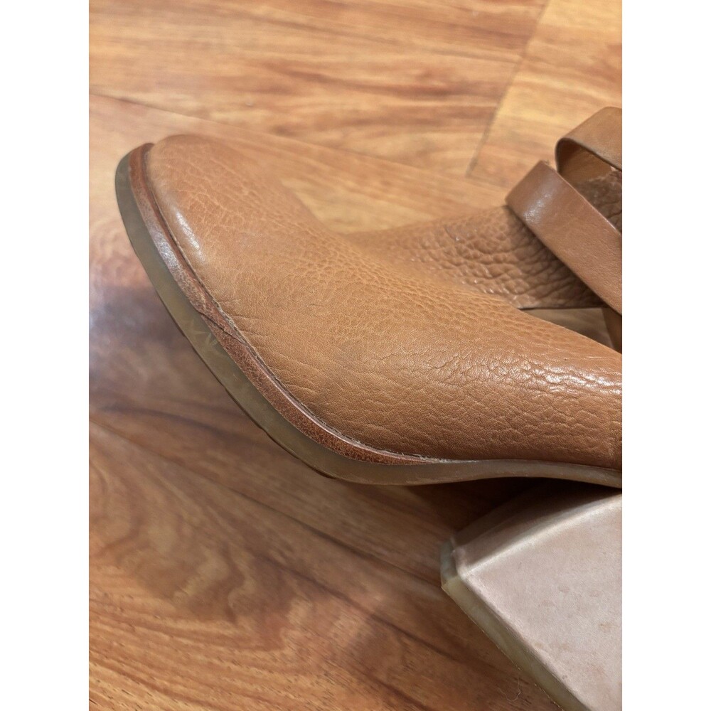Boho Kork-Ease Leather Ankle Strap Wedge Booties Brown US 10 EU 42 Round Toe - Picture 15 of 15